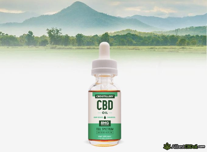 Full-spectrum CBD oil: CBDistillery product sample Full-spectrum CBD oil: CBDistillery product sample